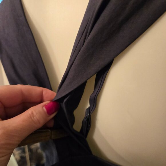 BCBGMAXAZRIA Blue Fit and Flare Summer Dresswith Pockets Size 12 fits 10 - Picture 3 of 8